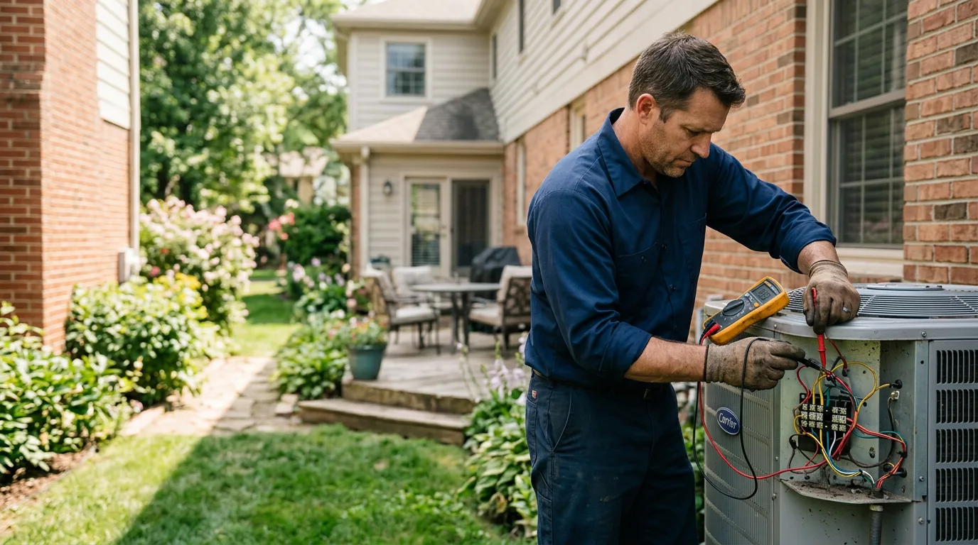 HVAC technician working near Warren, RI